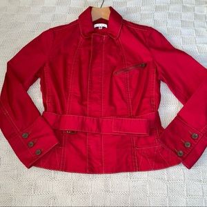 CAbi Red First Mate Belted Jacket Size Medium